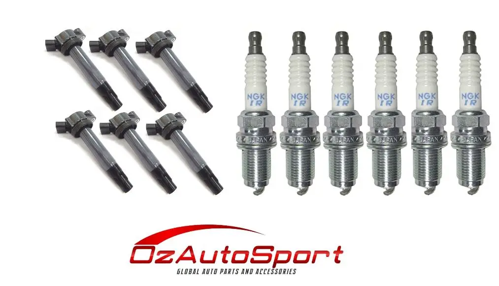 6 X Ngk Spark Plugs & Ignition Coils For Lexus Rx330 Rx400h For Toyota Kluger 1