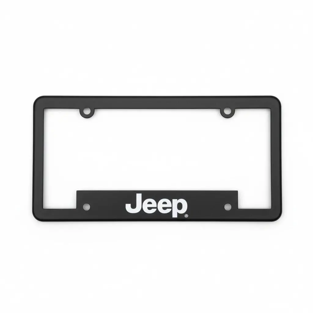 License Plate Frame - Jeep Text 1