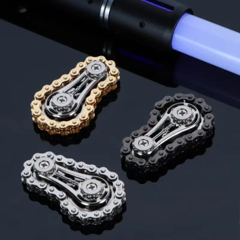 Adhix Adxvortex - Edc Finger Gyro Toy Punk Style Metal Silent Spinner Chain 1