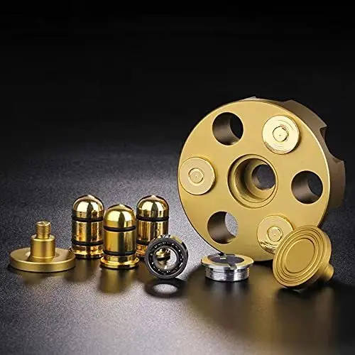 Adhix Adxpro - Alloy Brass Revolver Metal Spinner Fidgeting Toy 1
