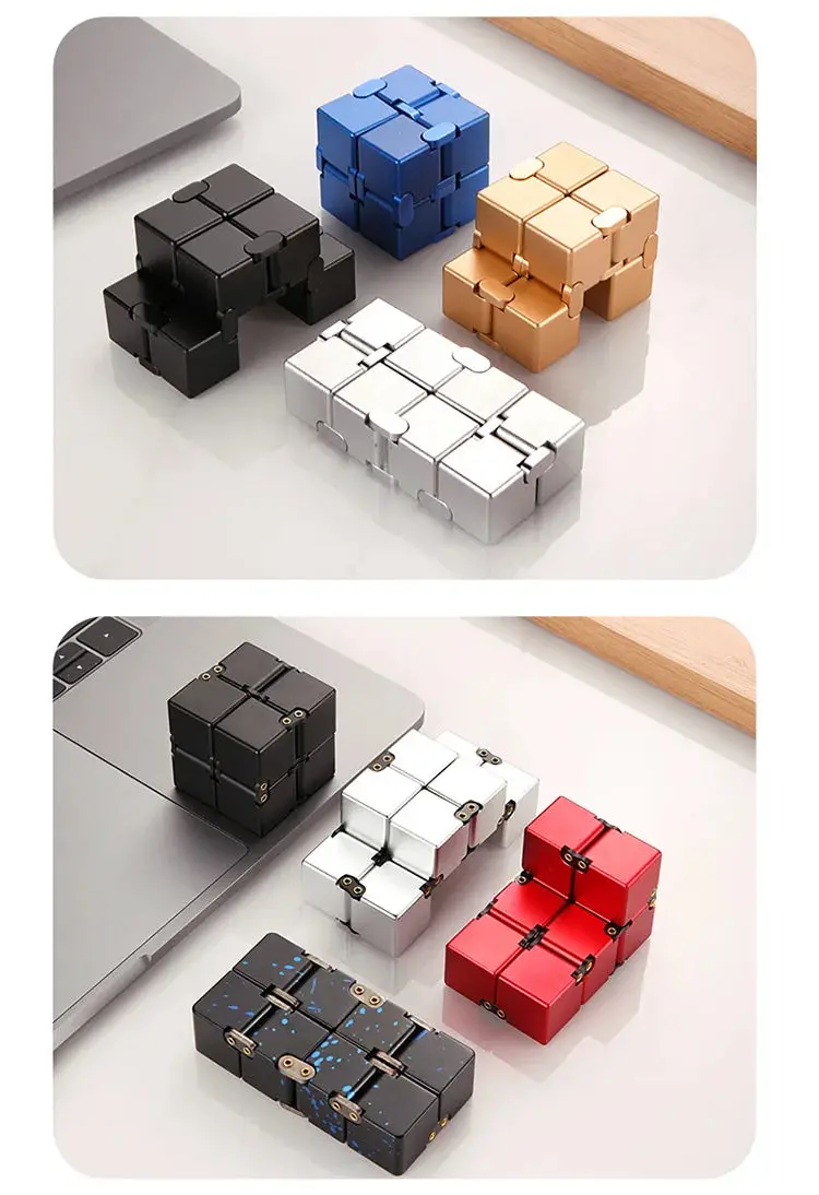 Adhix Adxpulse - Anti-Stress Relief Magic Puzzle Cube Infinite Flip Sensory Fidget Cube 1