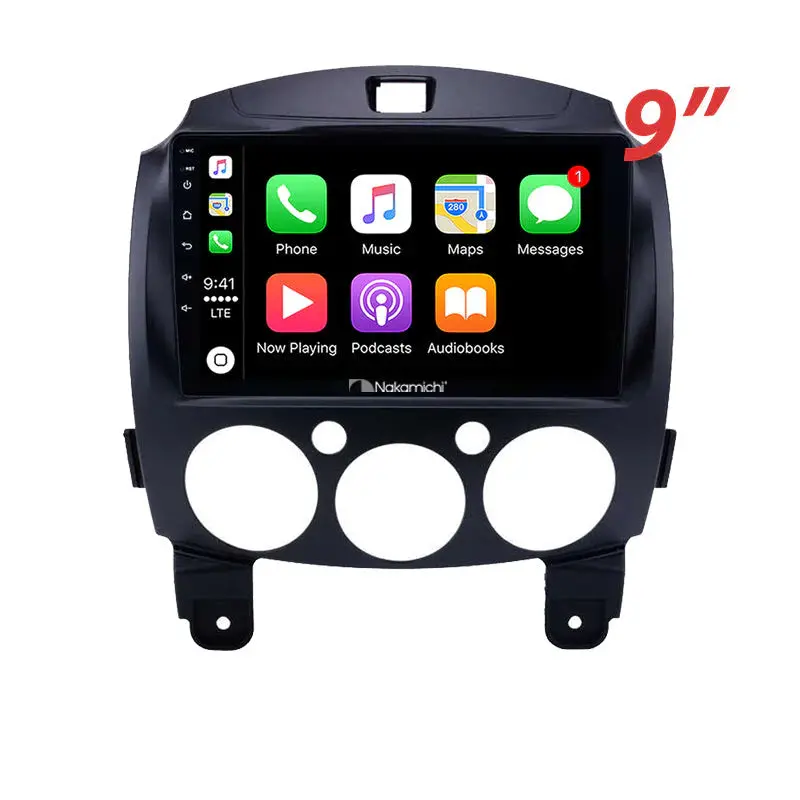 Nakamichi Na9mazda220072014 9" Wireless Carplay Android Auto Mazda 2 2007-2014 1