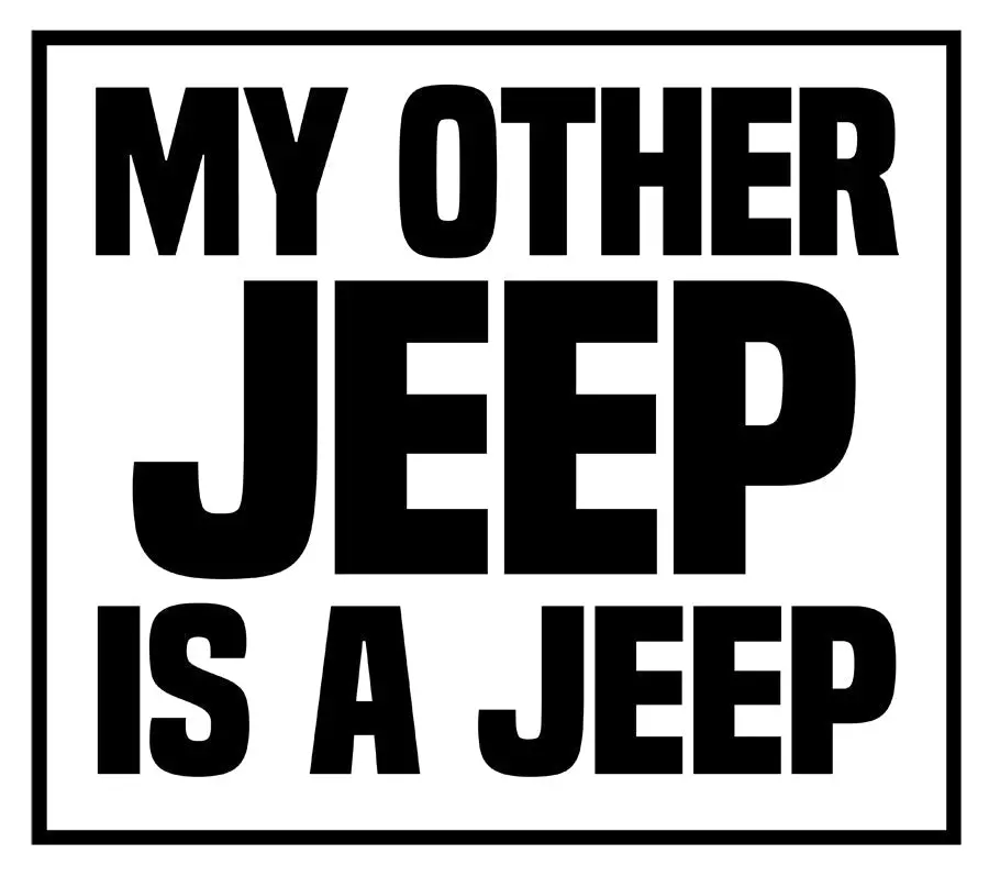 My Other Jeep Is A Jeep Decal 1