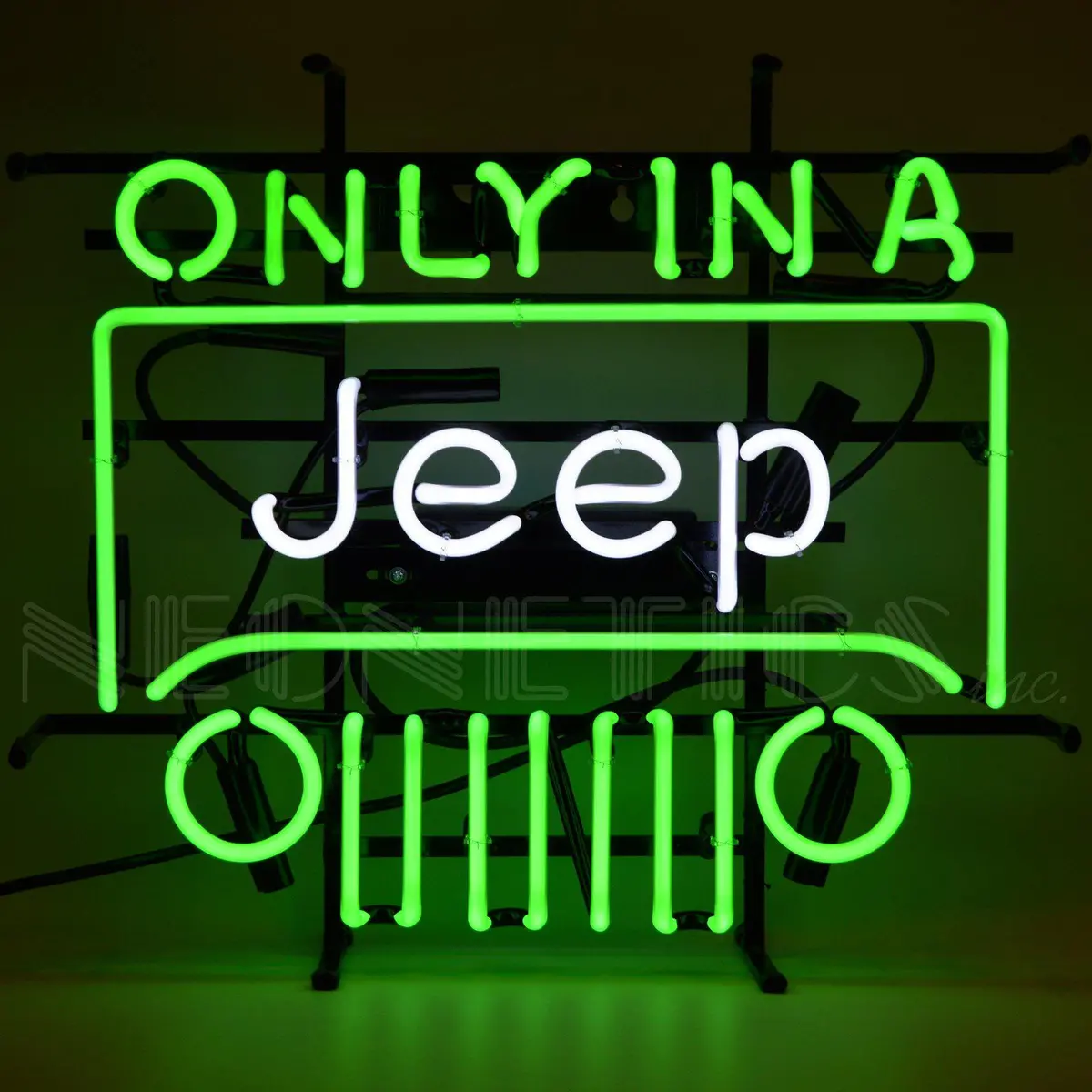 Only In A Jeep Neon Sign 1