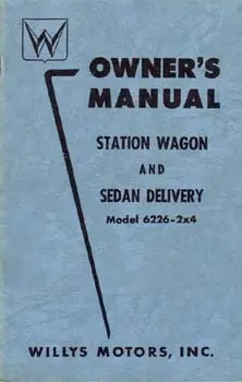 Owners Manual -2W Station Wagon & Sedan Delivery  1955-1960 1
