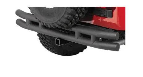 Qr3 Dual-Tube Rear Bumper W/ Hitch, 1955-1986 Jeep Cj-5 & Cj-7 1
