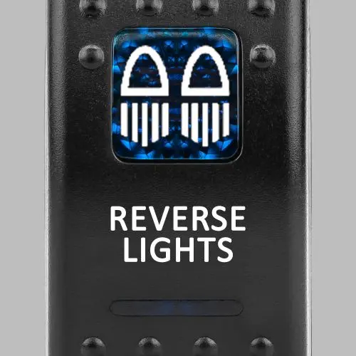 Stedi Rokswch-Rev Carling Type Rocker Switch For 4X4 Reverse Lights Back Lit Blue 1