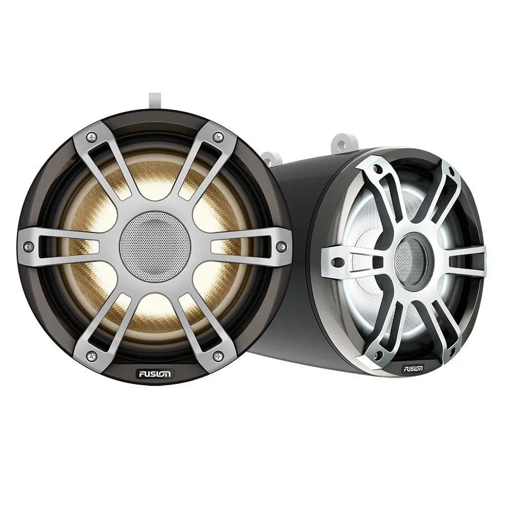 Fusion 010-02773-51 8.8" 330-Watt Crgbw Sports Black Wake Tower Speakers (Pair) 1