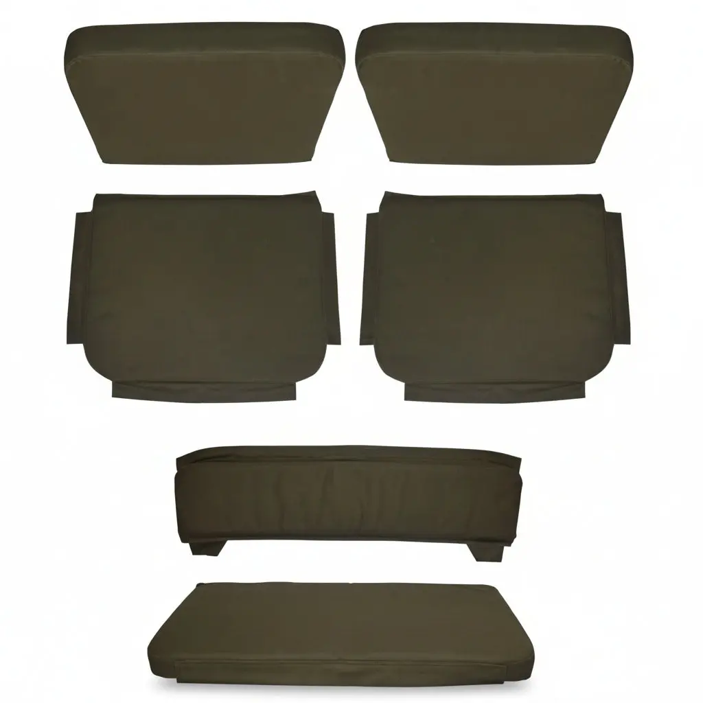 Seat Covers And Cushion Kit, Us Made, Od Green Canvas, 1941-1945, Gpw And Mb 1