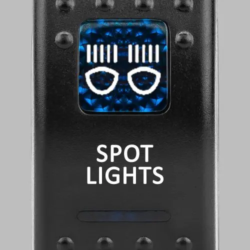 Stedi Rokswch-Spot Carling Type Rocker Switch For 4X4 Spot Lights Back Lit Blue 1