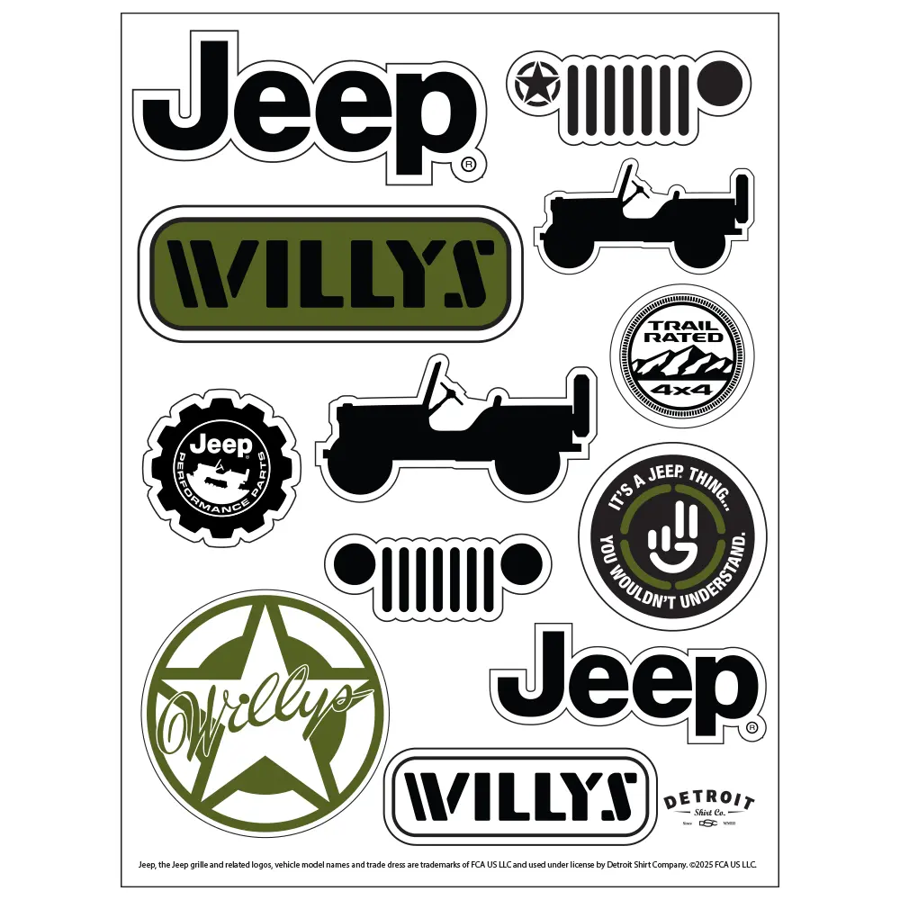 Sticker - Jeep® Willys - Sheet 1