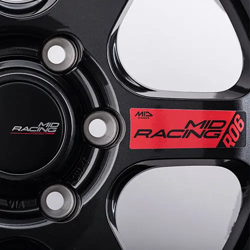 Mid Racing R06 Crystal Black | 18X8.5" +45Mm | 5X100mm (Set Of 4) 2