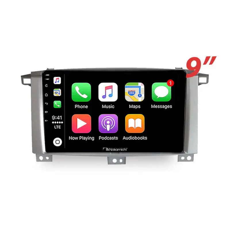Nakamichi 9" Wireless Carplay Android Auto Toyota Landcruiser 2002-2006 Head Unit 1