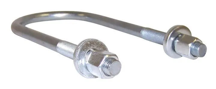 U Bolt, Larger Bolt, Front, 1941-1968, Willys Jeep, Cj2a, Cj3a, Cj3b, Mb, Gpw, M38 1