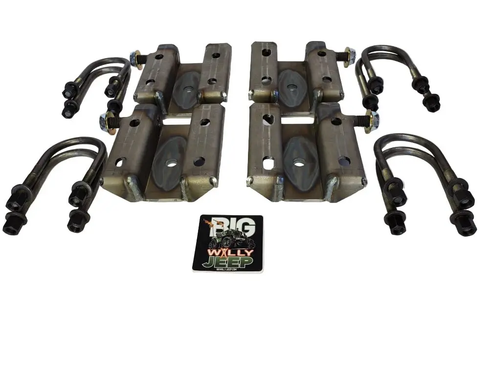 U Bolt Skid Plate Kit, 1941-1968, Willys Jeep, Cj2a, Cj3a, Cj3b, Mb, Gpw, M38 1