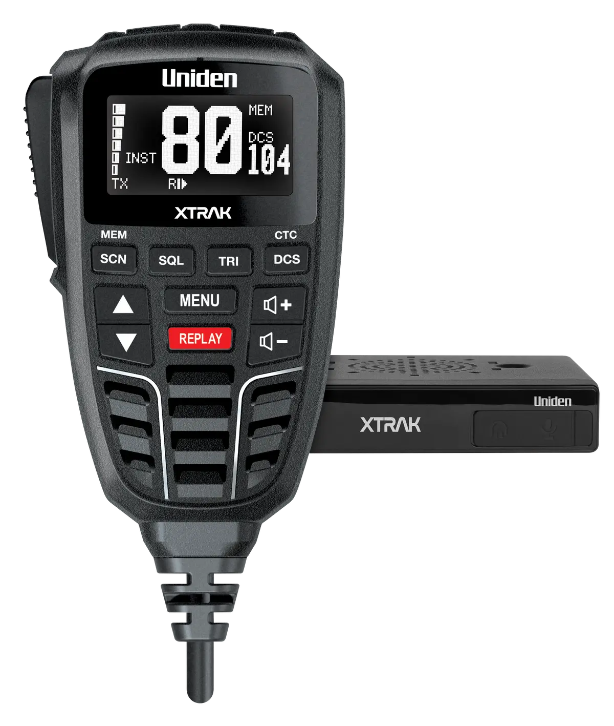 Uniden Xtrak80 Offroad Pack Smart Uhf Radio Large Oled Display Atx970s Heavy Duty Antenna 1