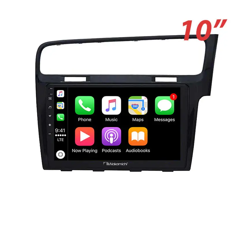 Nakamichi 10" Wireless Carplay Android Auto Vw Golf 7 Mk7 2013-2020 Head Unit 1