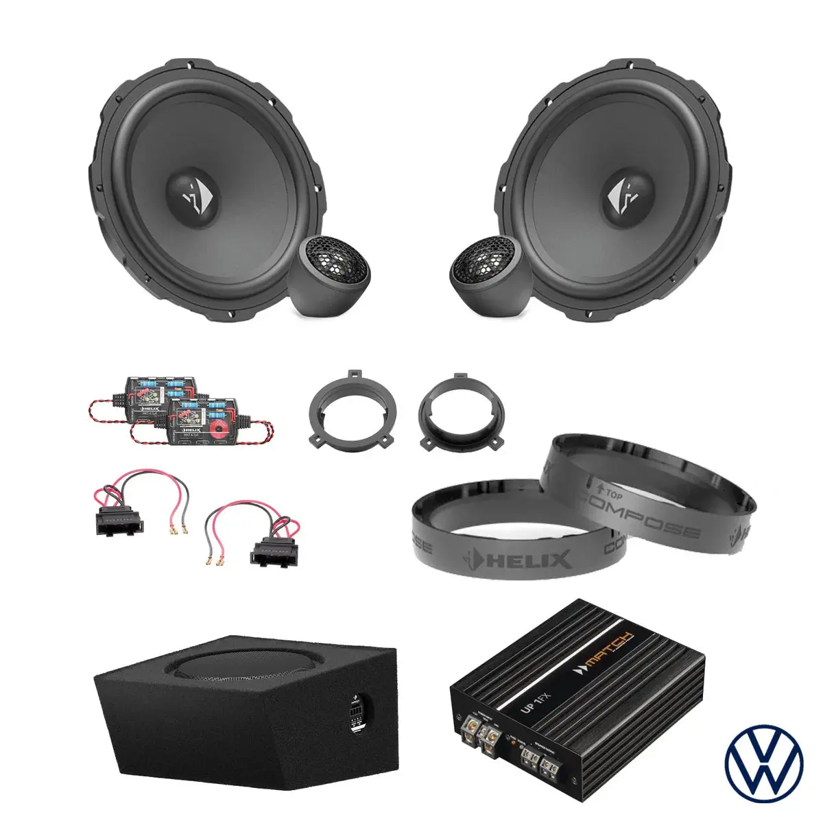 Vw T6.1 - Front Speaker Dsp Amplified Package | Helix Ci3 2