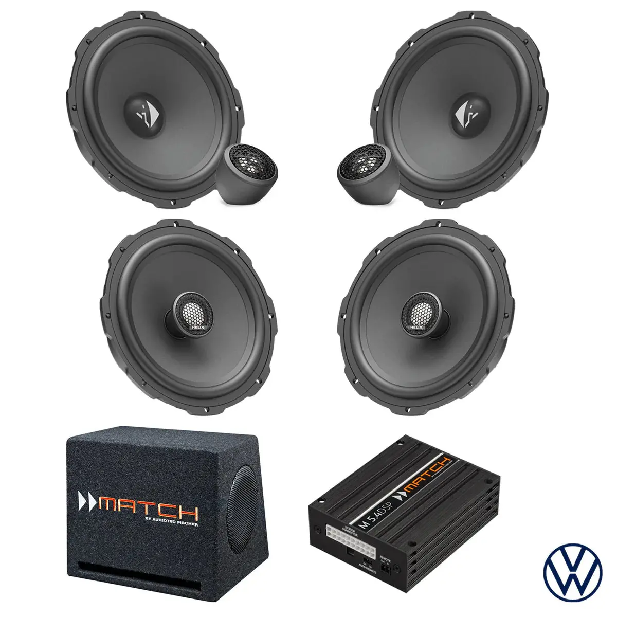 Vw T-Cross C1 - Speaker & Subwoofer Dsp Amplified Package | Helix Ci3 1
