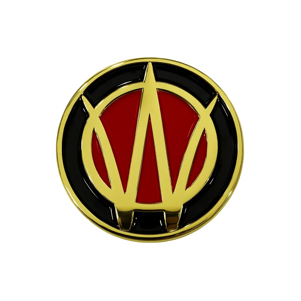 Willys Overland Center Emblem, Gold, 1953-1963, Willys Station Wagon And Pick Up 1