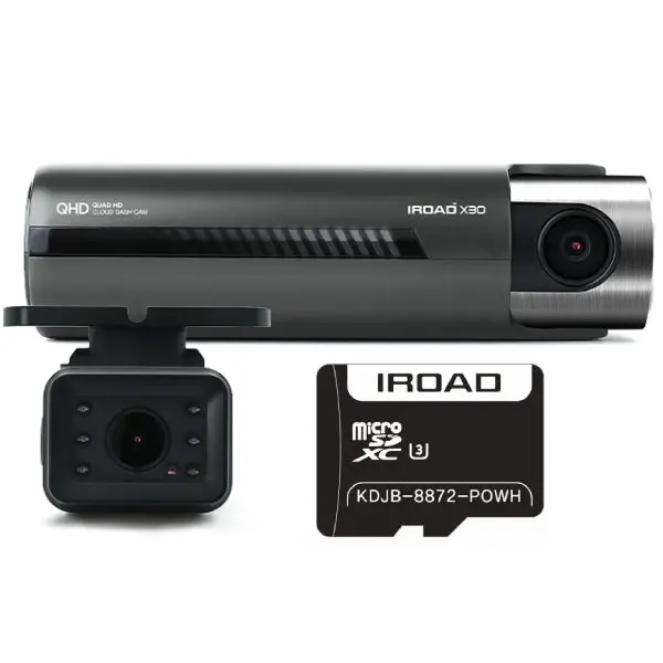 Iroad X30 2Ch 5Mp 1440P Qhd Front & Fhd Ip69k External Camera With Microsd Card 1