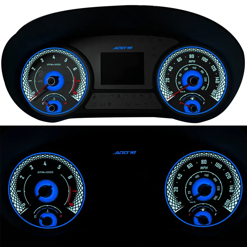 Add W1 Kia Optima Overlay Face Gauge 2016-2018 - 3D Illusions 1