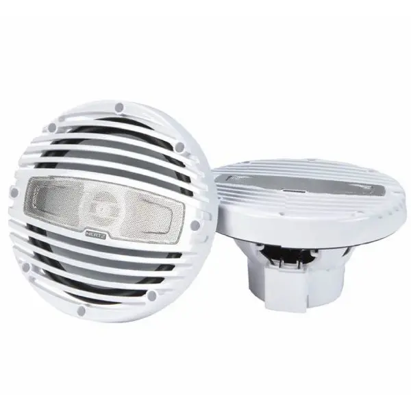 Hertz Hmx 8 8" 200W 2-Way Hi-Performance White Marine Coaxial Speaker - Pair 1