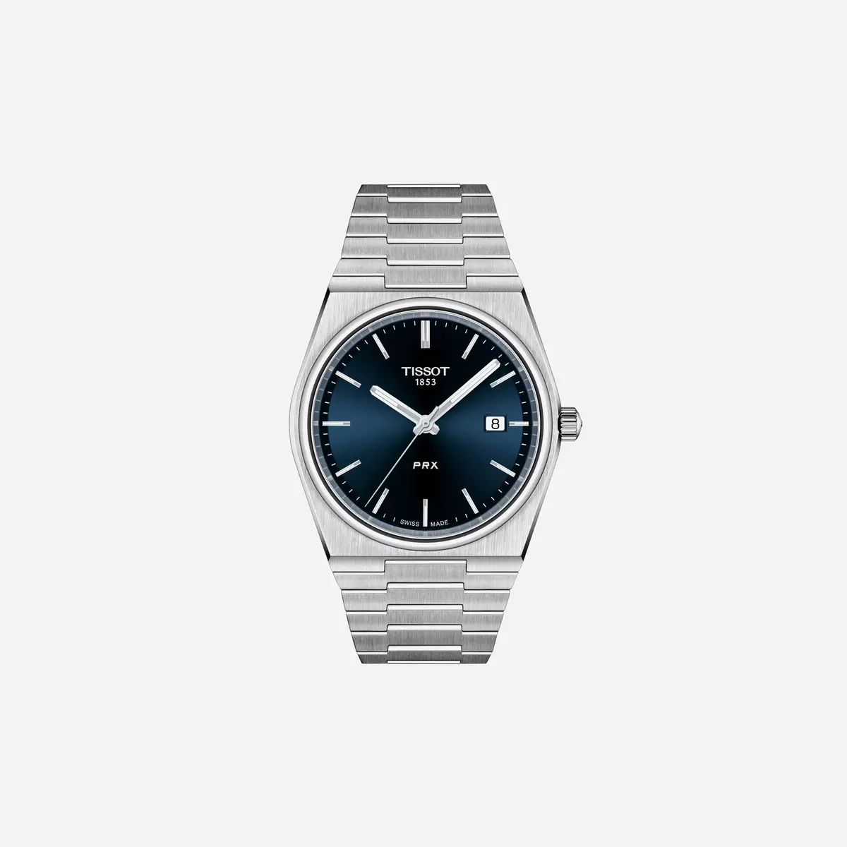 Tissot Prx Blue Dial Silver Stainless Steel Strap Watch 1