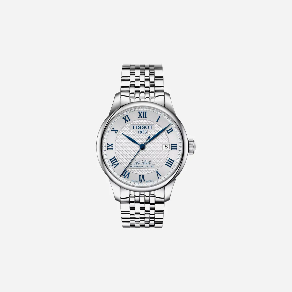 Tissot Le Locle Powermatic 80 20Th Anniversary Leaf Dial Silver Stainless Steel Watch 1
