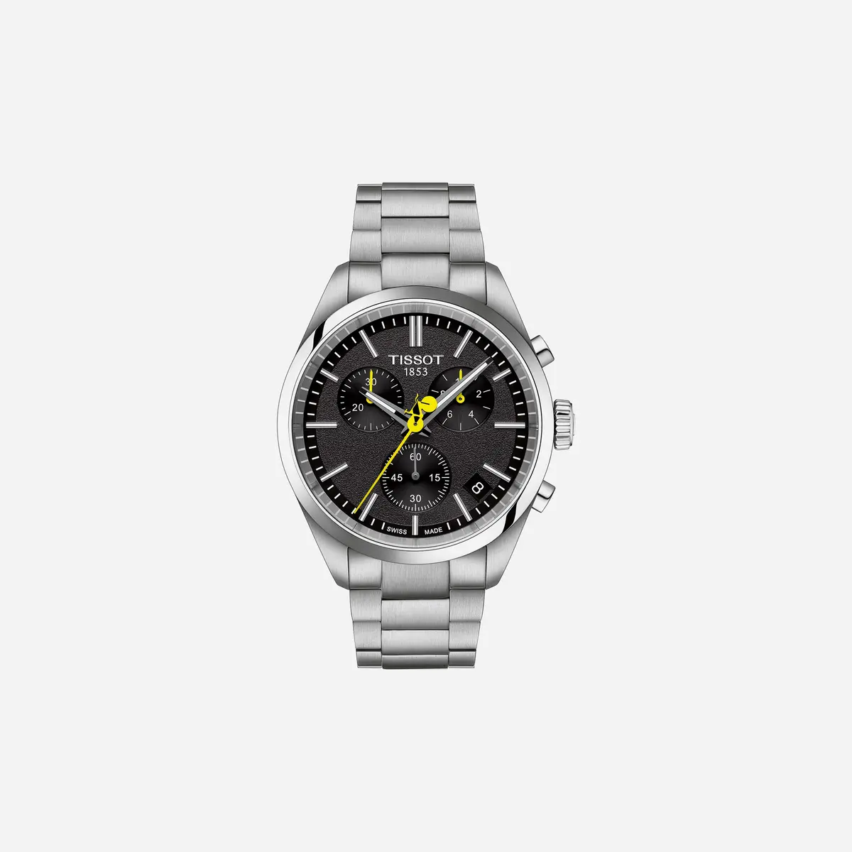 Tissot Pr 100 Tour De France Black Dial Silver Stainless Steel Watch 1
