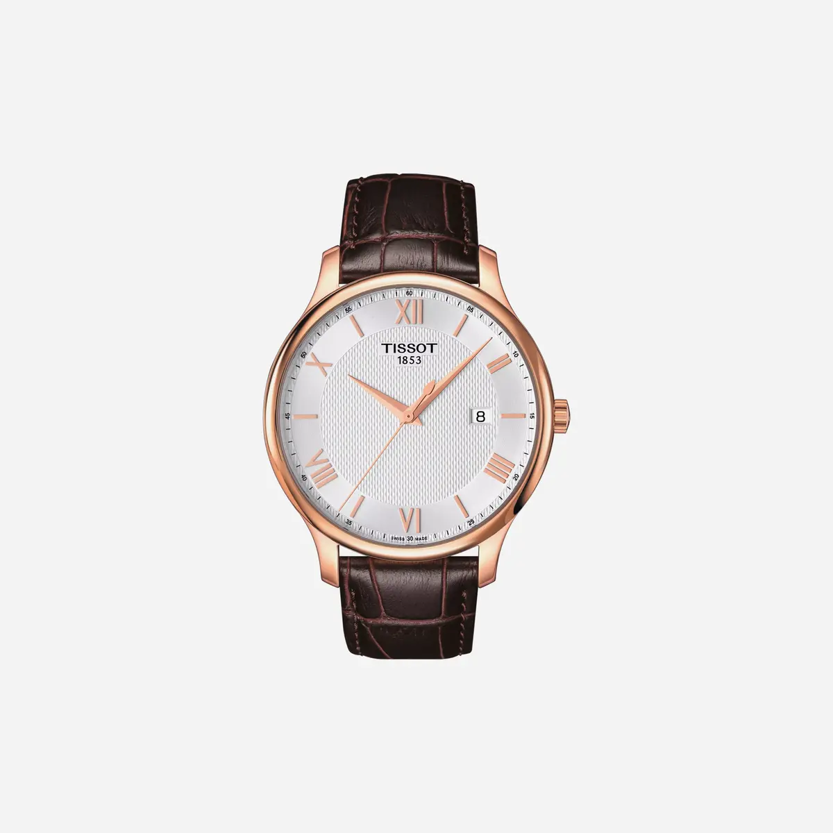 Tissot Tradition Quartz Dial Brown Leather Strap Watch 1