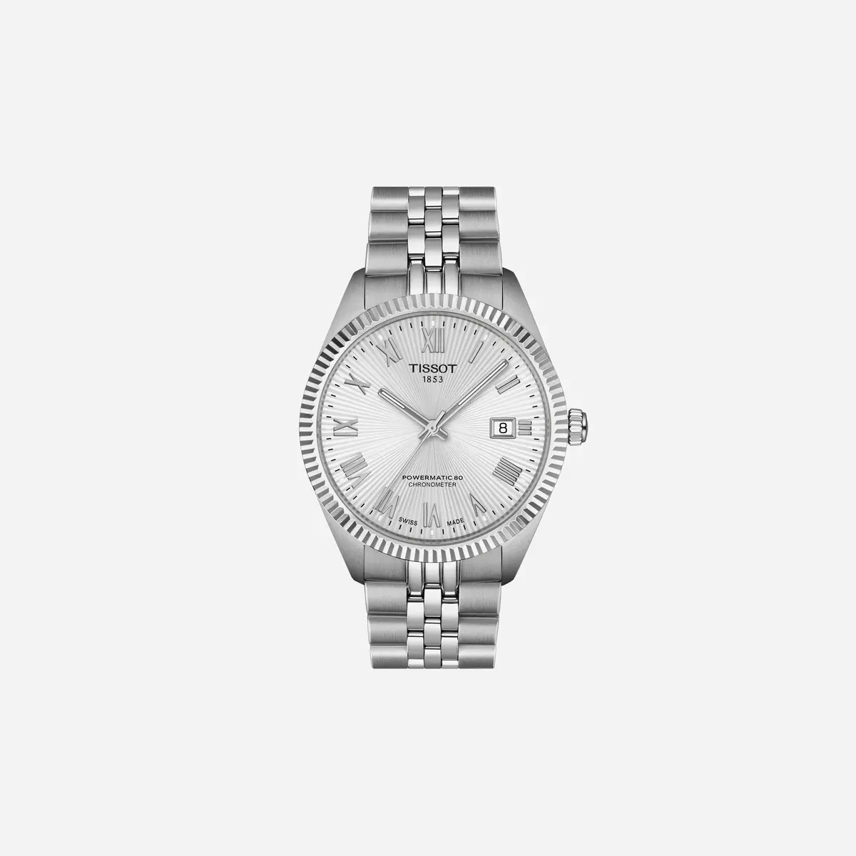 Tissot Ballade 39 Mm Silver Dial Silver Stainless Steel Strap Watch 1