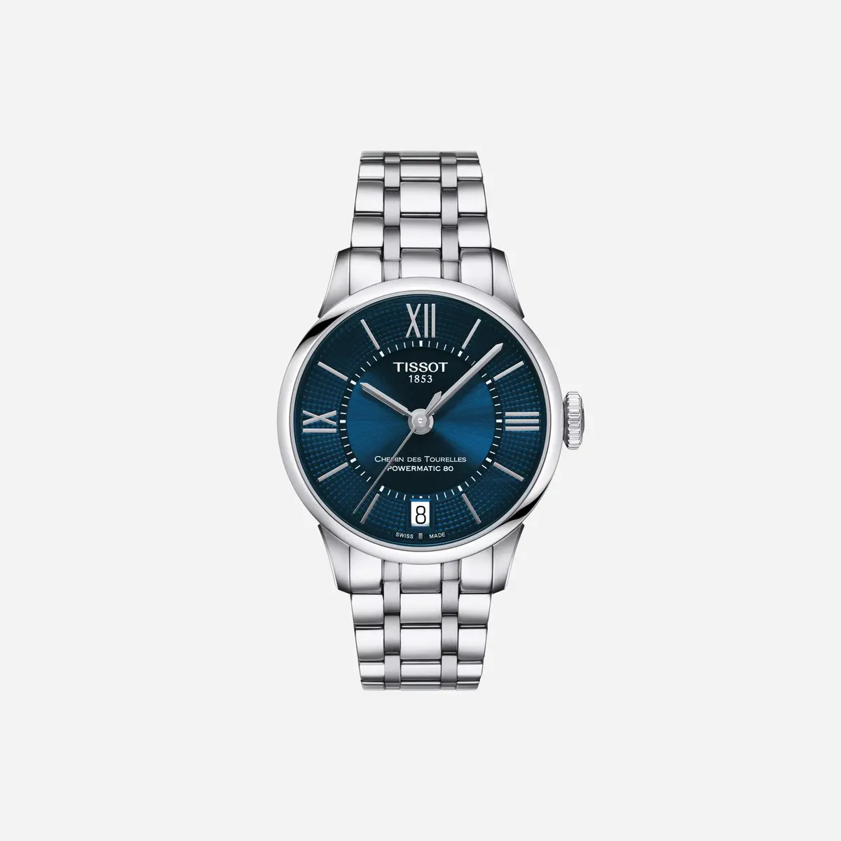Tissot Chemin Des Tourelles Powermatic 80 Lady Plongeur Dial Silver Stainless Steel Strap Watch 1