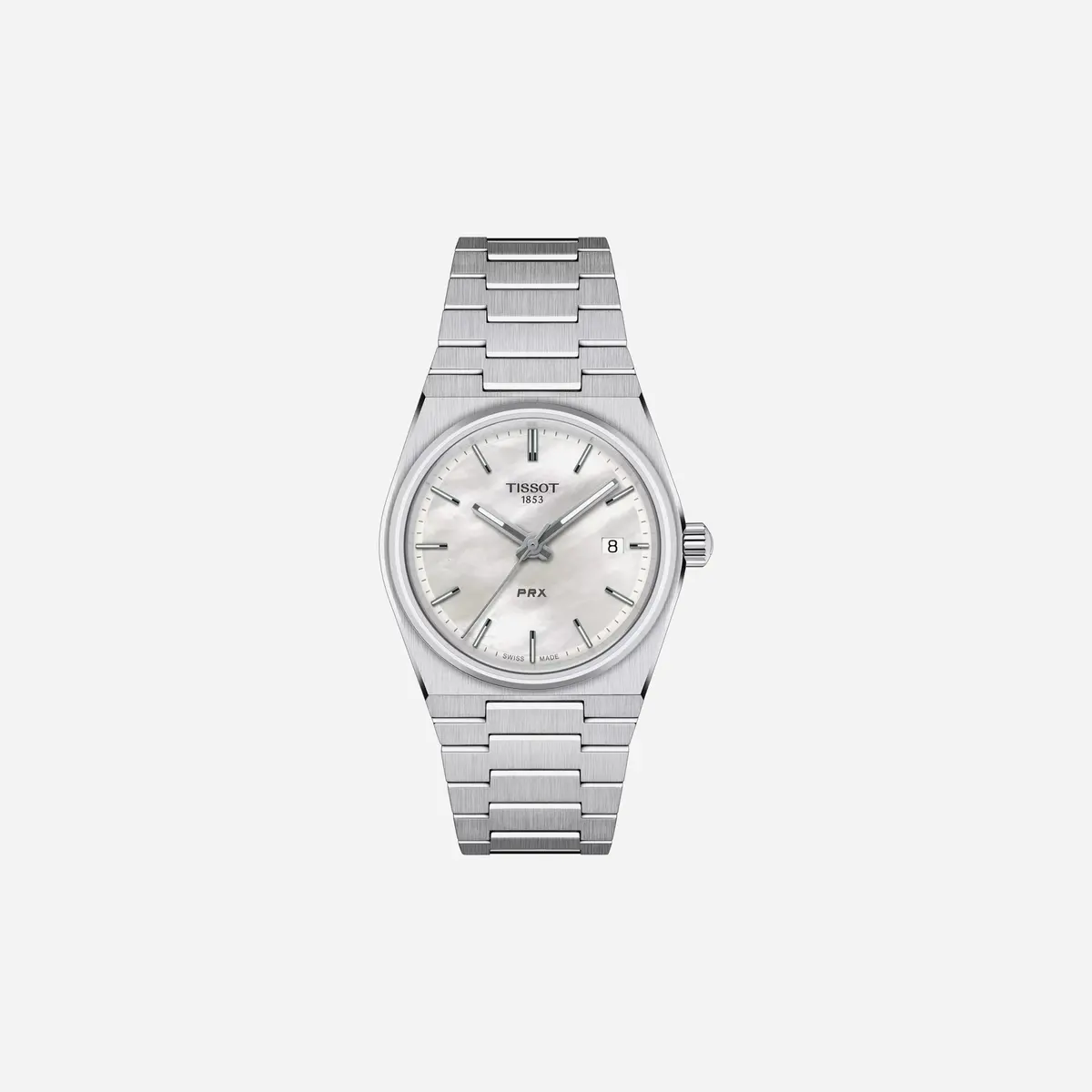 Tissot Prx 35Mm White Mop Dial Silver Stainless Steel Watch Wmns 1