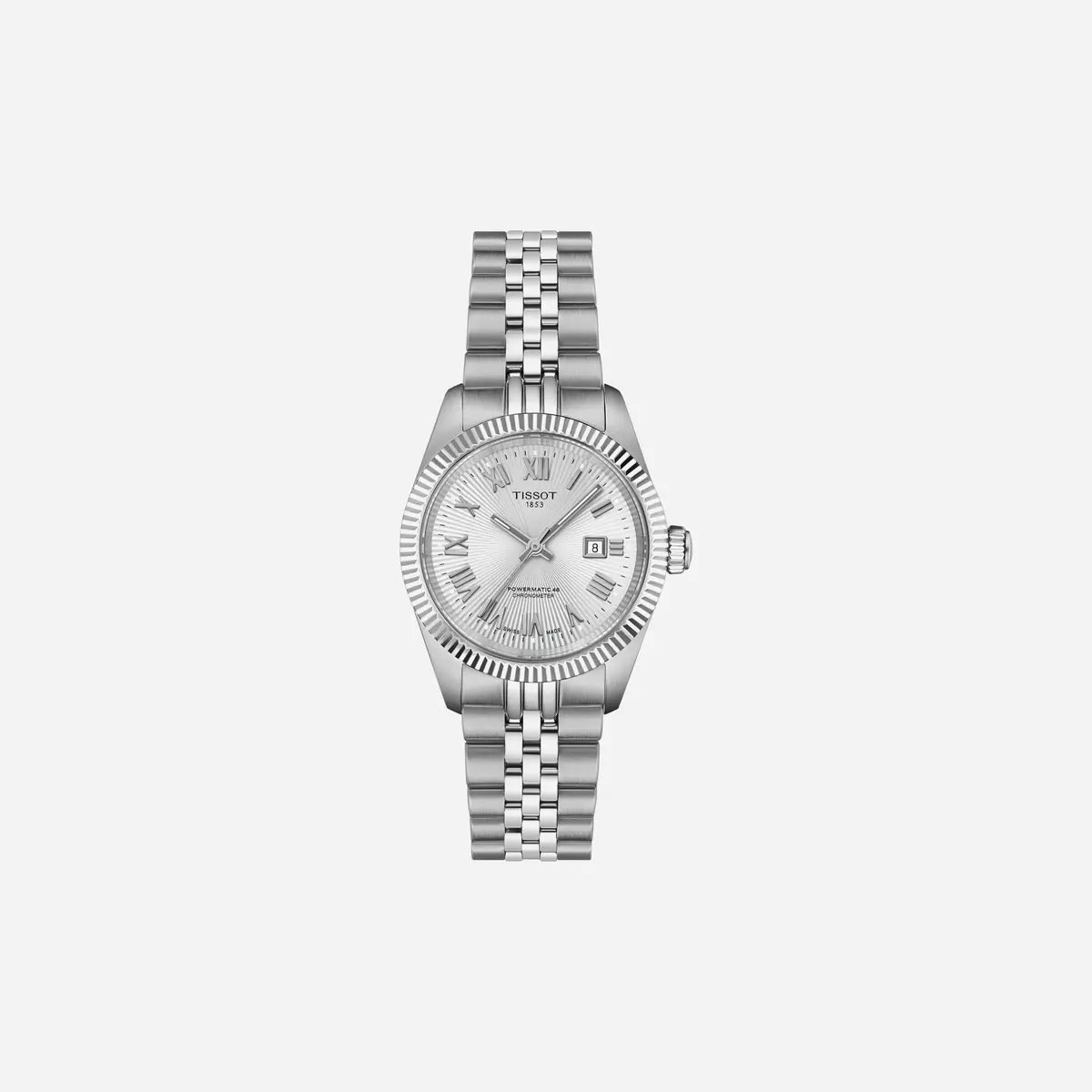 Tissot Ballade 30 Mm Silver Dial Silver Stainless Steel Strap Watch Wmns 1