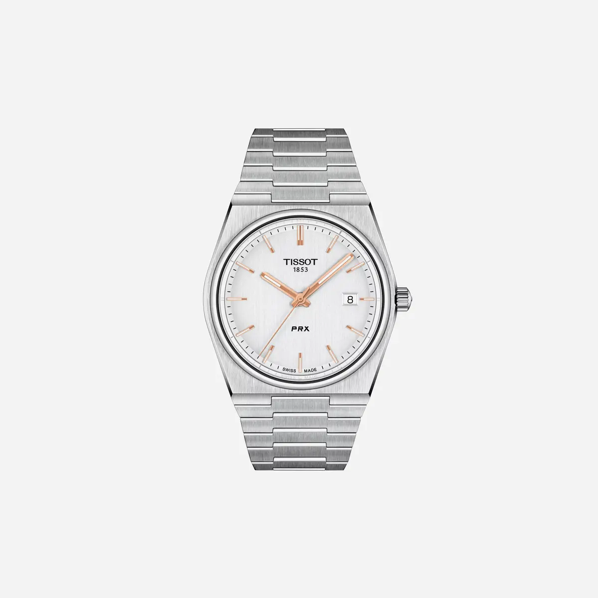 Tissot Prx Silver Dial Silver Stainless Steel Strap Watch 1
