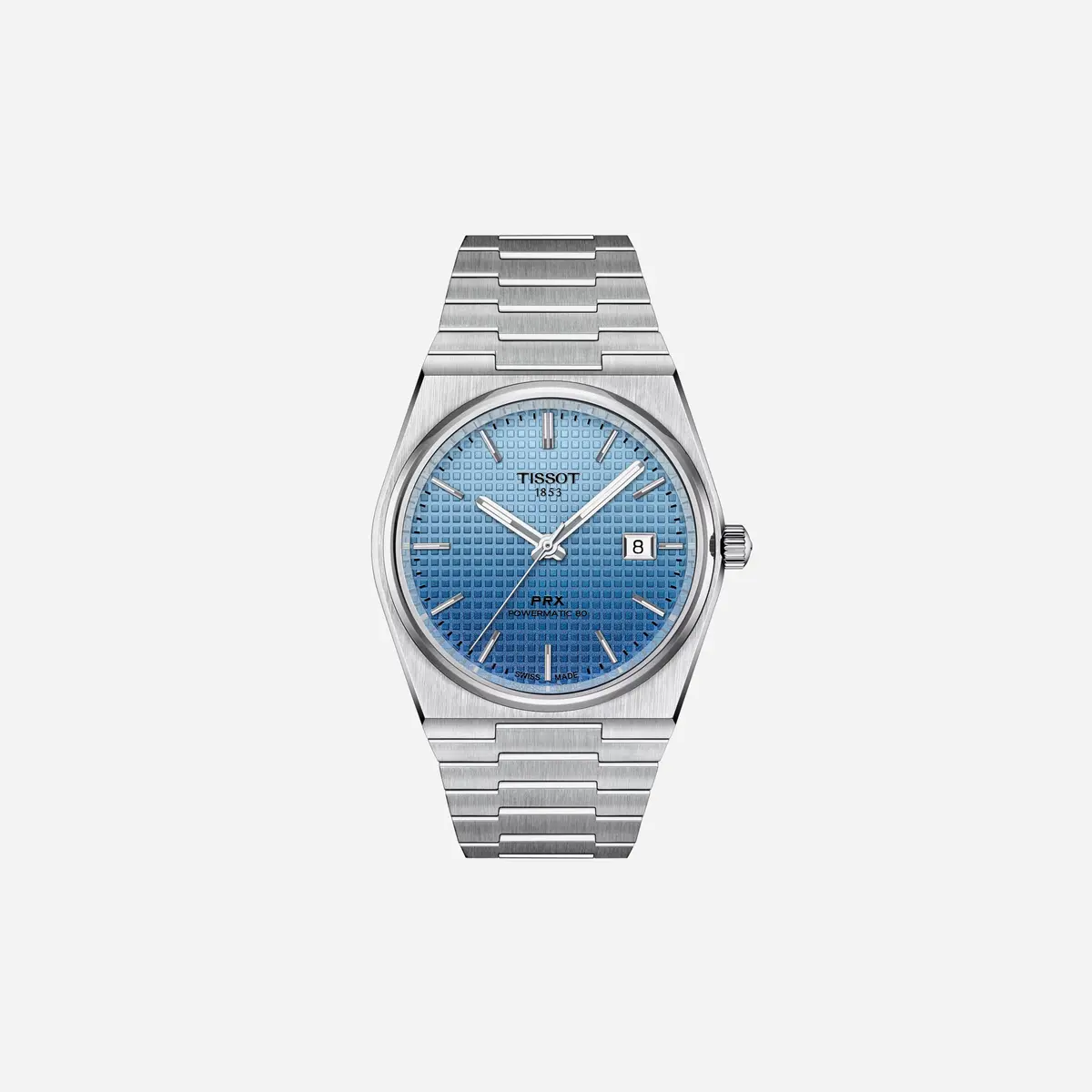 Tissot Prx Powermatic 80 40Mm Blue Dial Silver Stainless Steel Watch 1
