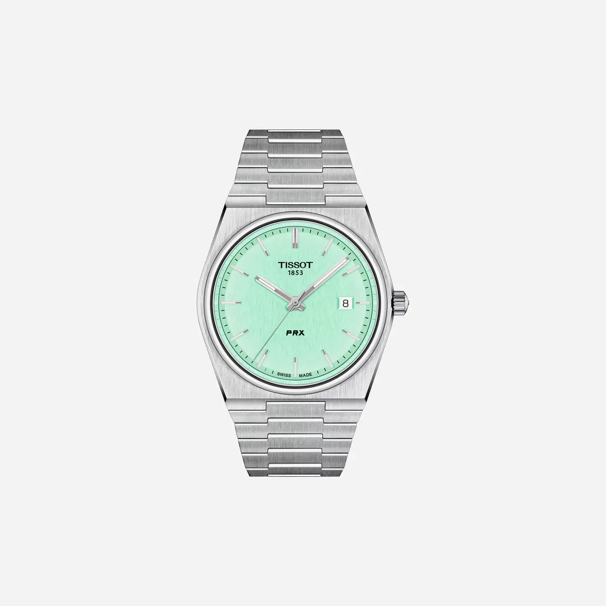 Tissot Prx Green Dial Silver Stainless Steel Watch 1