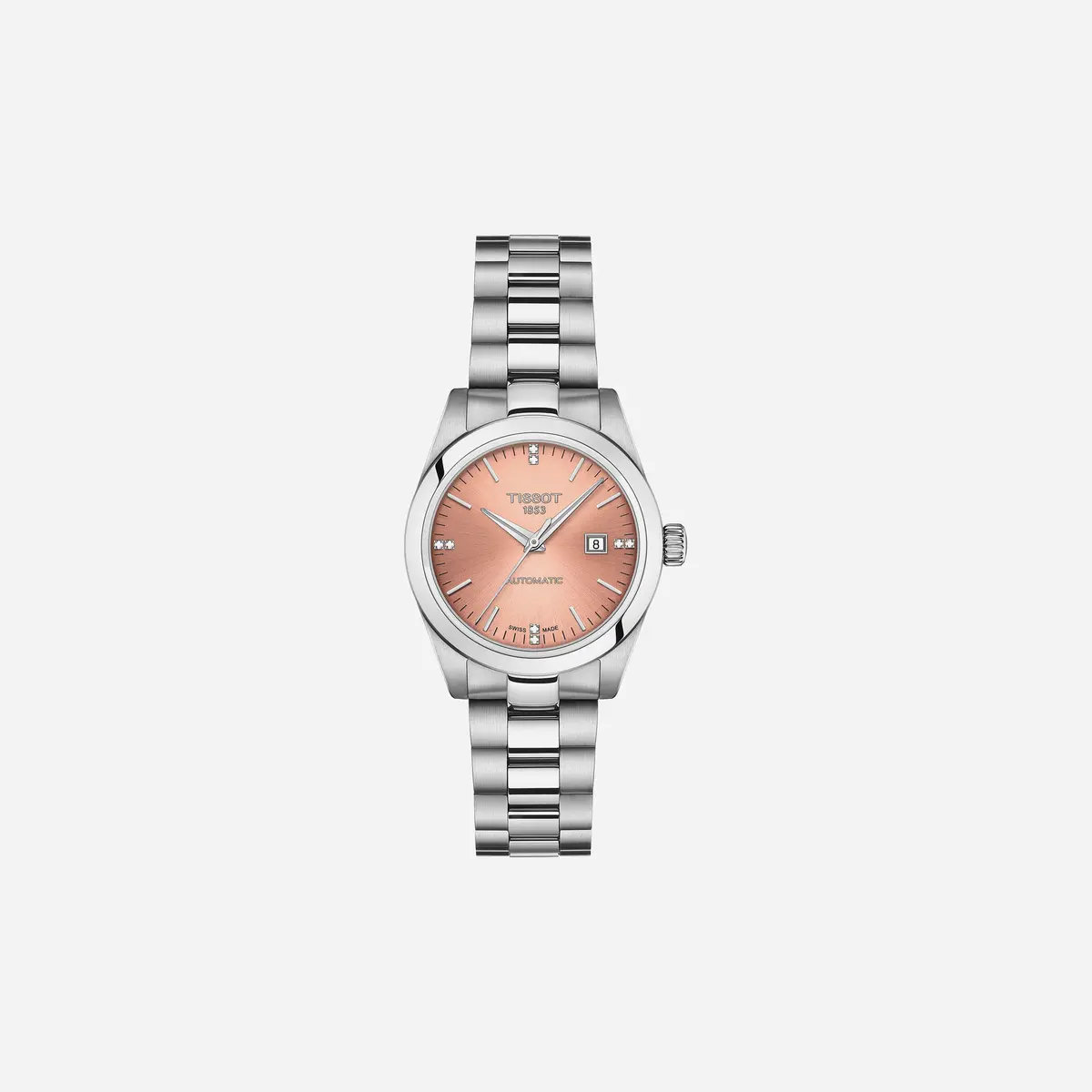 Tissot T-My Lady Automatic Dauphine Dial Silver Stainless Steel Watch 29.3Mm Wmns 1