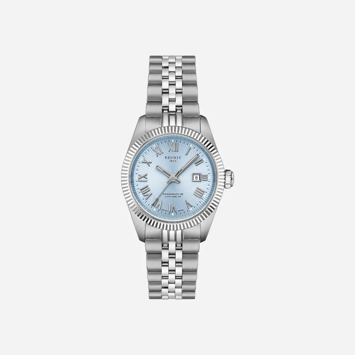 Tissot Ballade Powermatic 48 Cosc 30Mm Ice Blue Dial Silver Steel Watch Wmns 1
