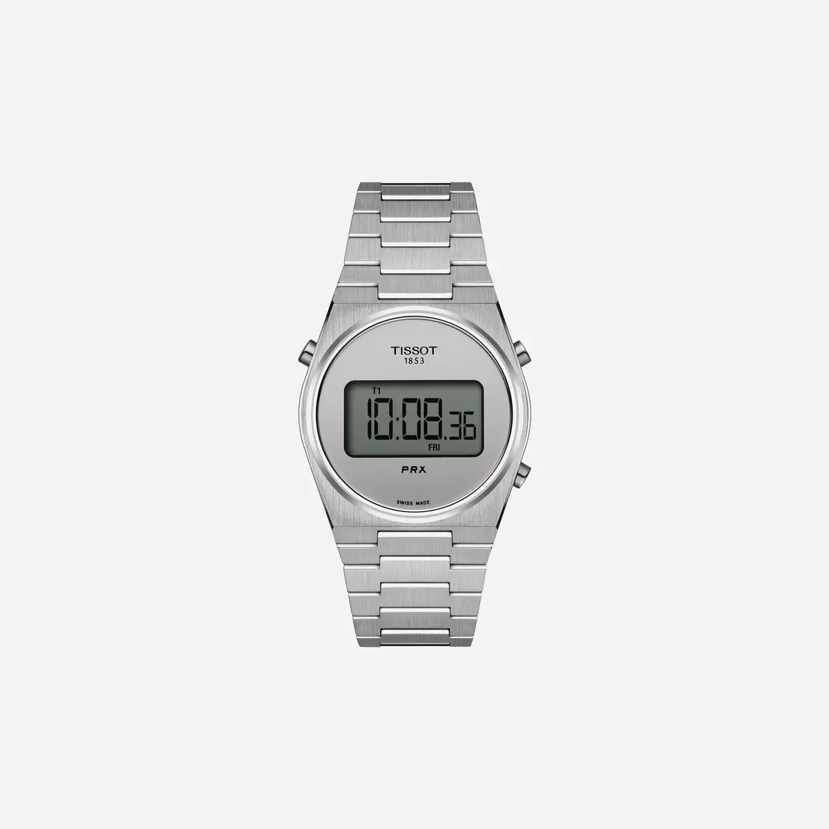 Tissot Prx Digital Quartz Dial Silver Stainless Steel Watch 35Mm 1