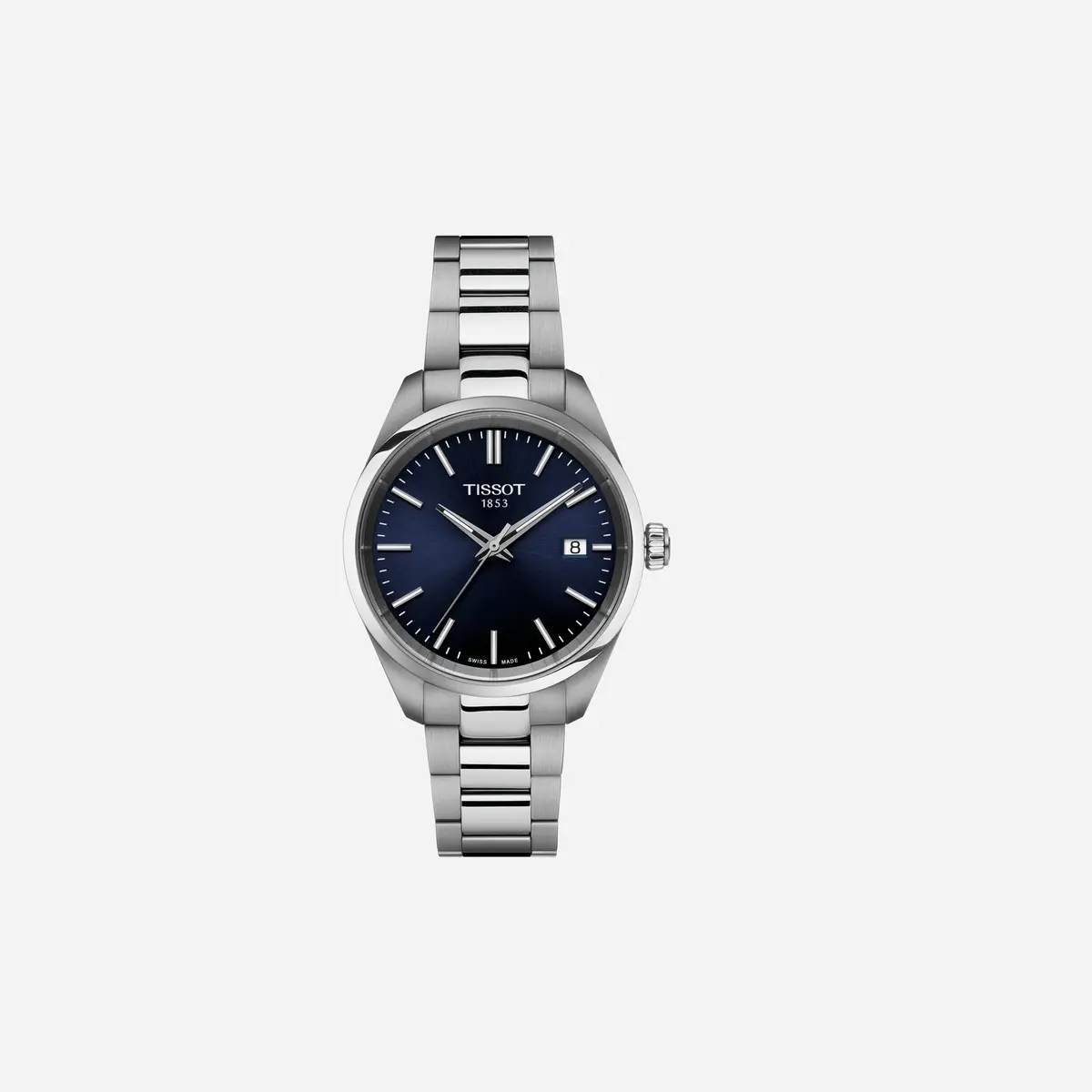 Tissot Pr 100 34Mm Blue Dial Silver Stainless Steel Watch 1