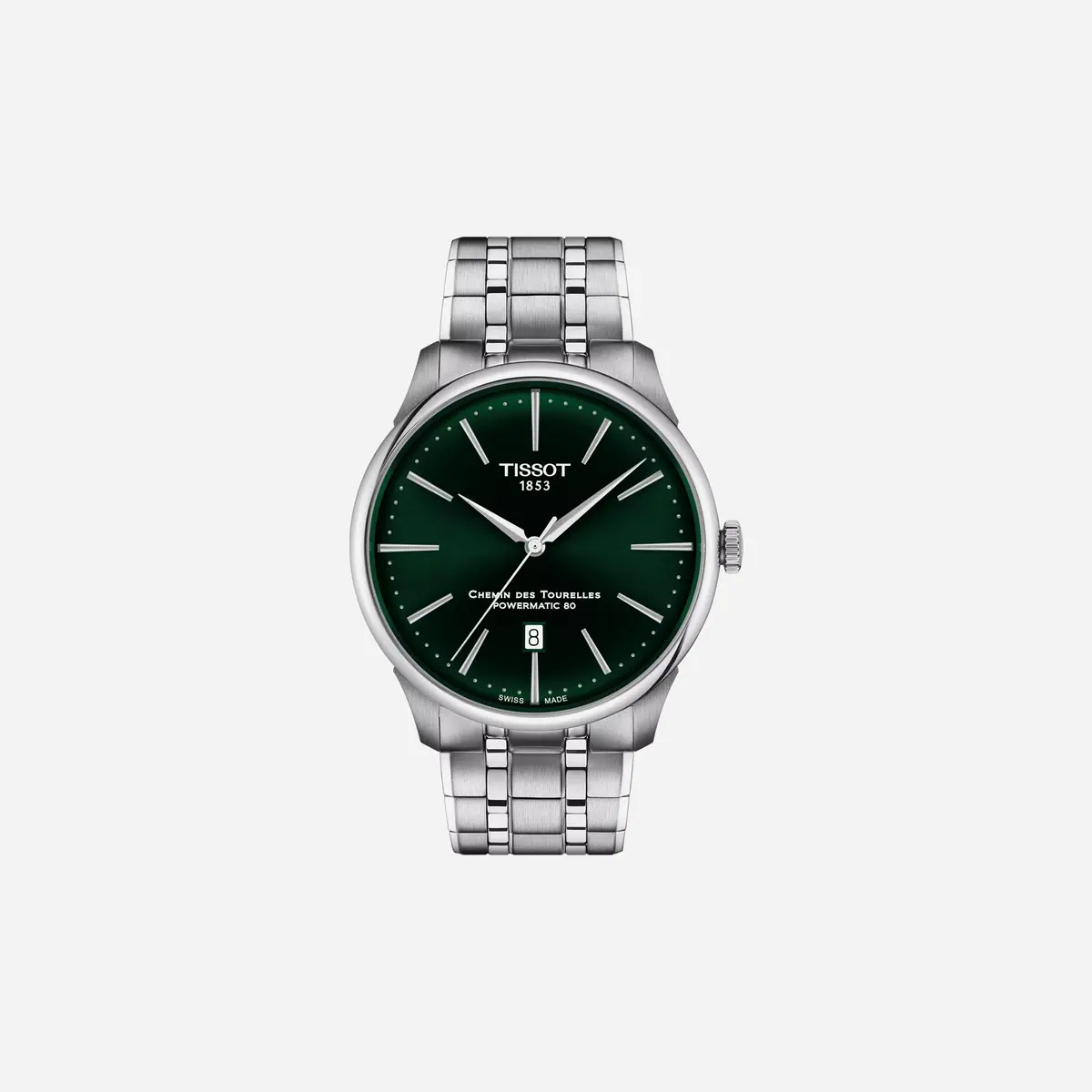 Tissot Chemin Des Tourelles Powermatic 80 42Mm Alpha Dial Silver Stainless Steel Watch 1