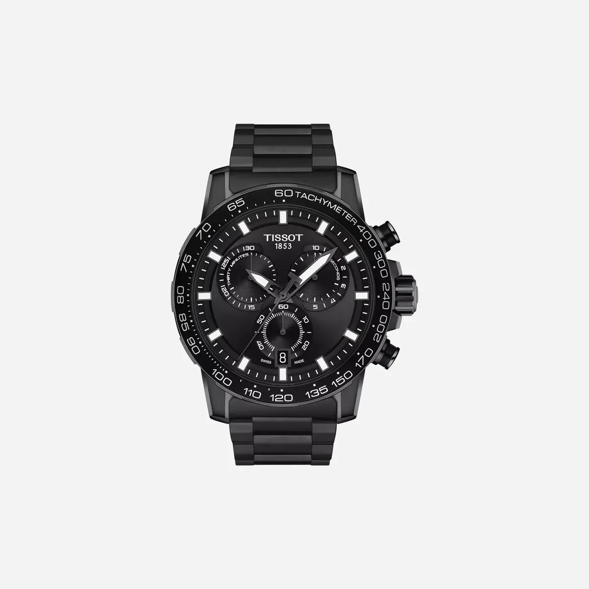 Tissot Supersport Chrono Black Dial Black Strap Watch 1