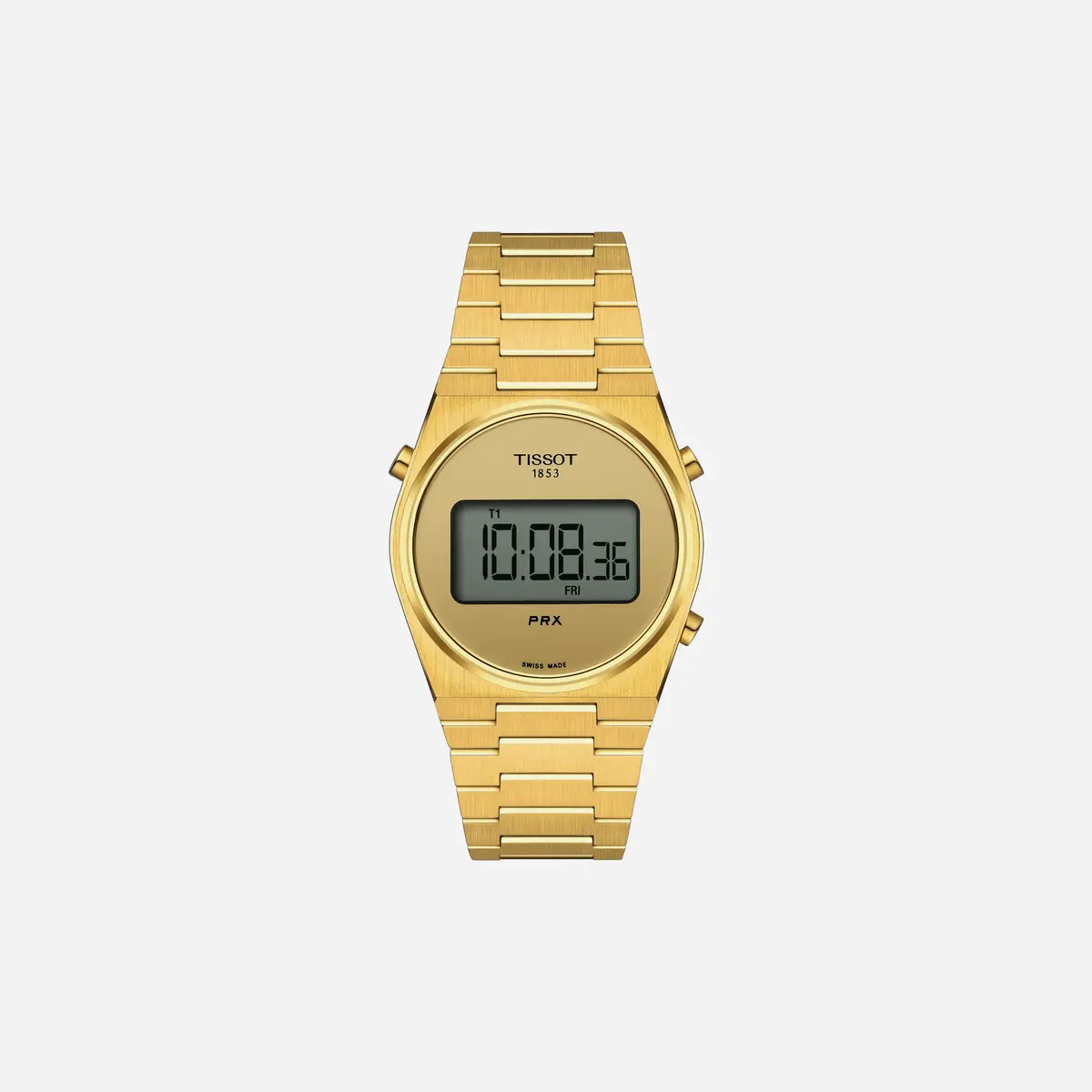 Tissot Prx Digital 35Mm Quartz Dial Yellow Gold Stainless Steel Yellow Gold Pvd Strap Watch 1