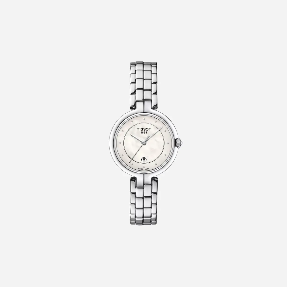 Tissot Flamingo Quartz Dial Silver Stainless Steel Strap Watch 1