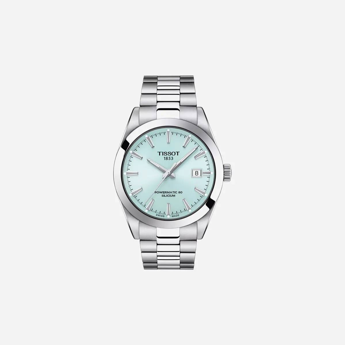 Tissot Gentleman Powermatic 80 Silicium Blue Dial Silver Stainless Steel Watch 1