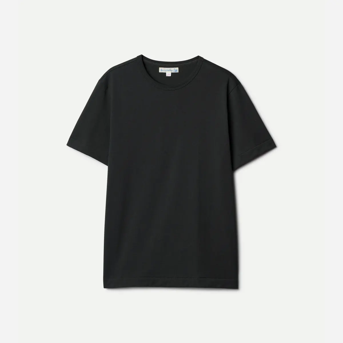 Merz B Schwanen 215 Loopwheeled Classic Fit Midweight T-Shirt Deep Black 1