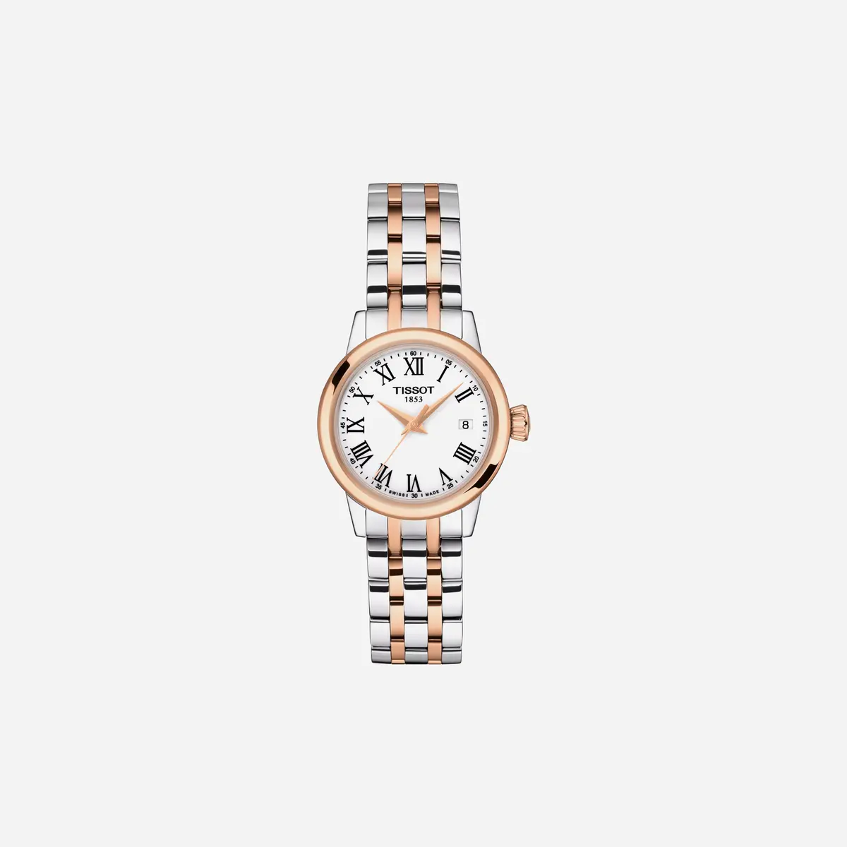 Tissot Classic Dream Lady Dauphine Dial Silver & Rose Gold Pvd Watch 1