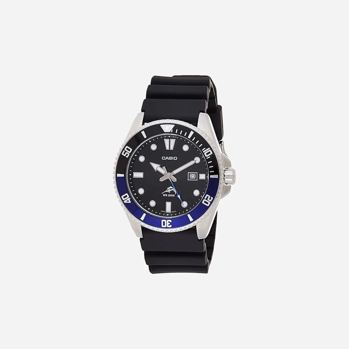 Casio Marlin Duro Batman Mdv106b-1A1v Series Black Dial Black-Blue Case Resin Strap Watch 1